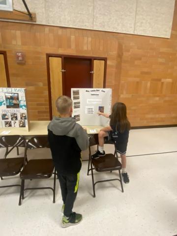 Blake presenting his project 