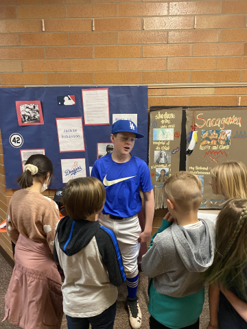 Hank presenting as Jackie Robison in the wax museum