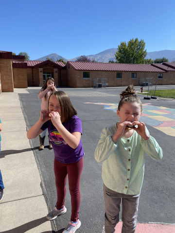 Fourth Graders enjoying their Solar Smores