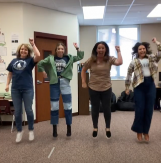 SPED Team Jumping on End of Year Video